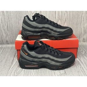Nike Air Max 95 DX2657-001 Black Grey Orange Men's Sneakers Size 8 New